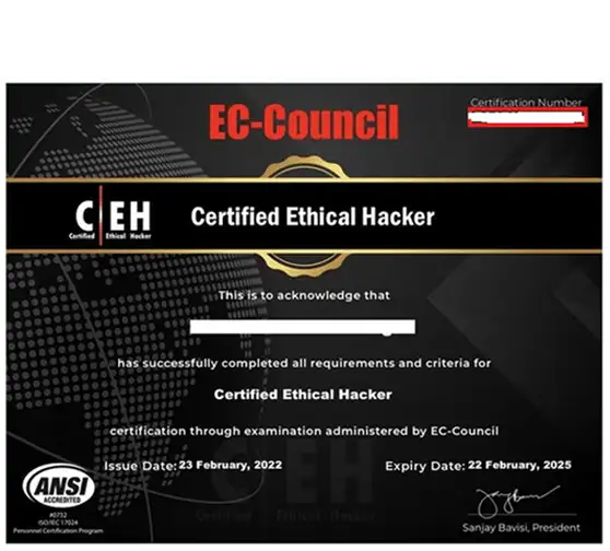 CEH Certificate